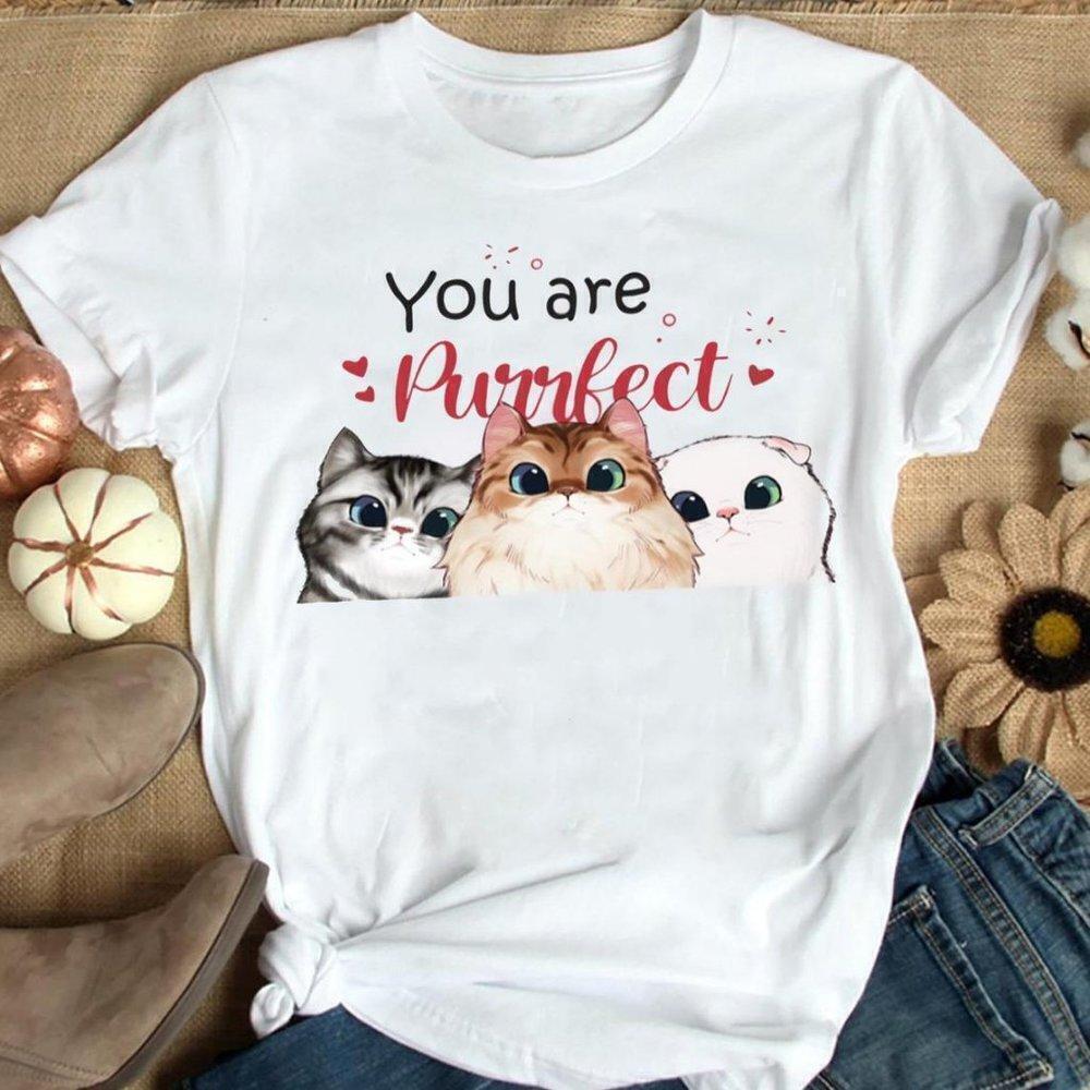 You Are Purrfect Cute Cat Pun Animal Lover Gift T-Shirt